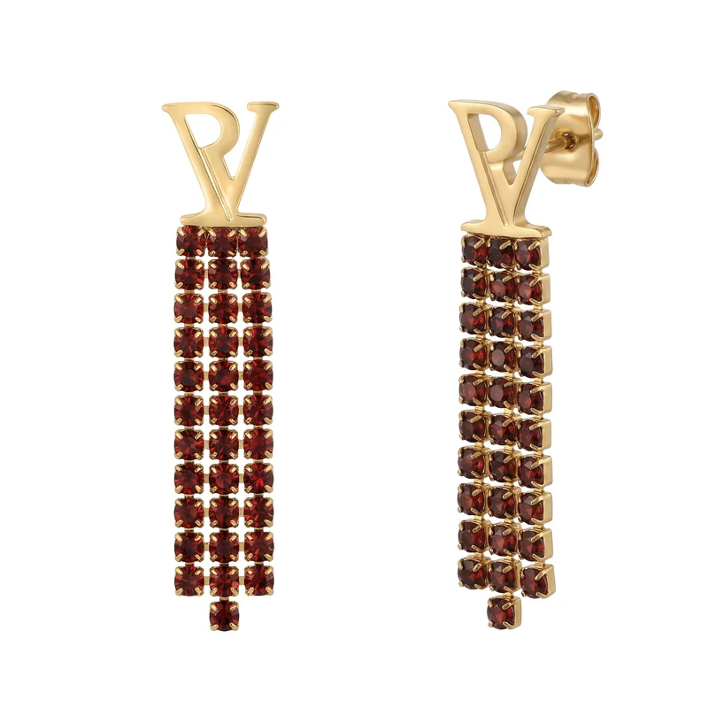 PV Tennis & Chain Earrings