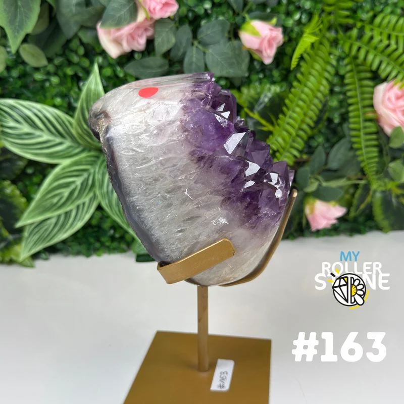 Amethyst-Geode auf Goldständer Nr. 163
