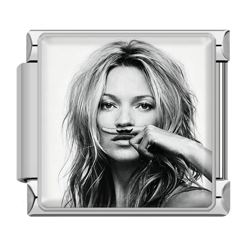 Moustache Girl Silber