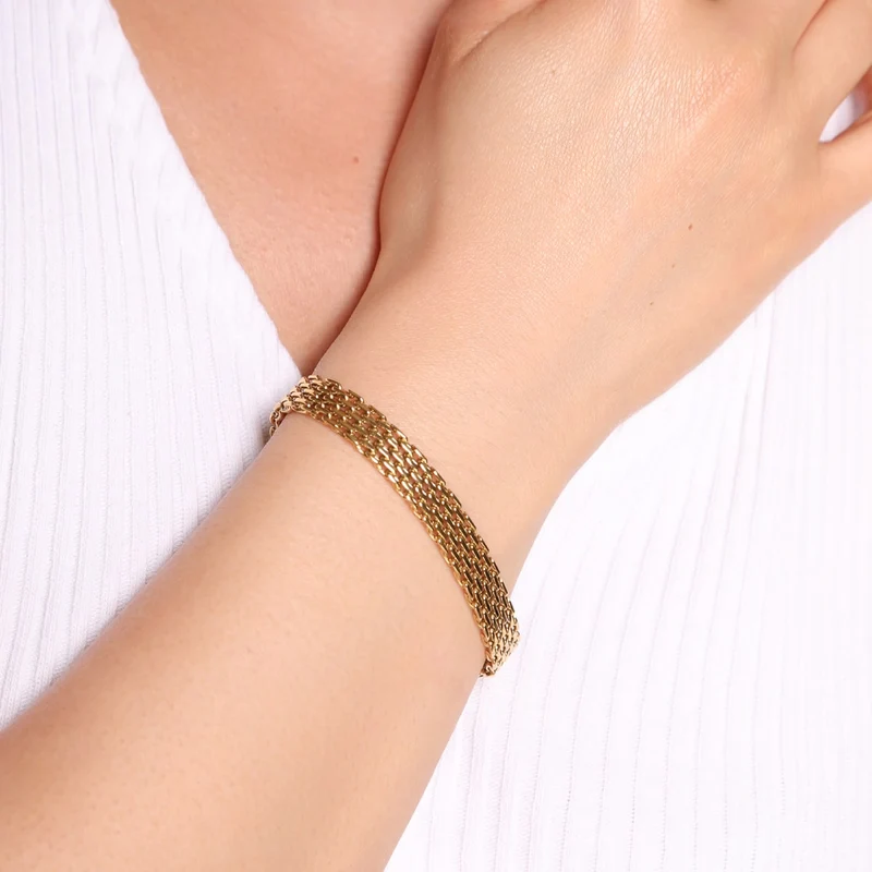Mesh Armband | 18K vergoldet