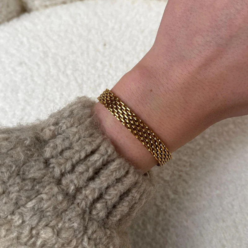 Mesh Armband | 18K vergoldet