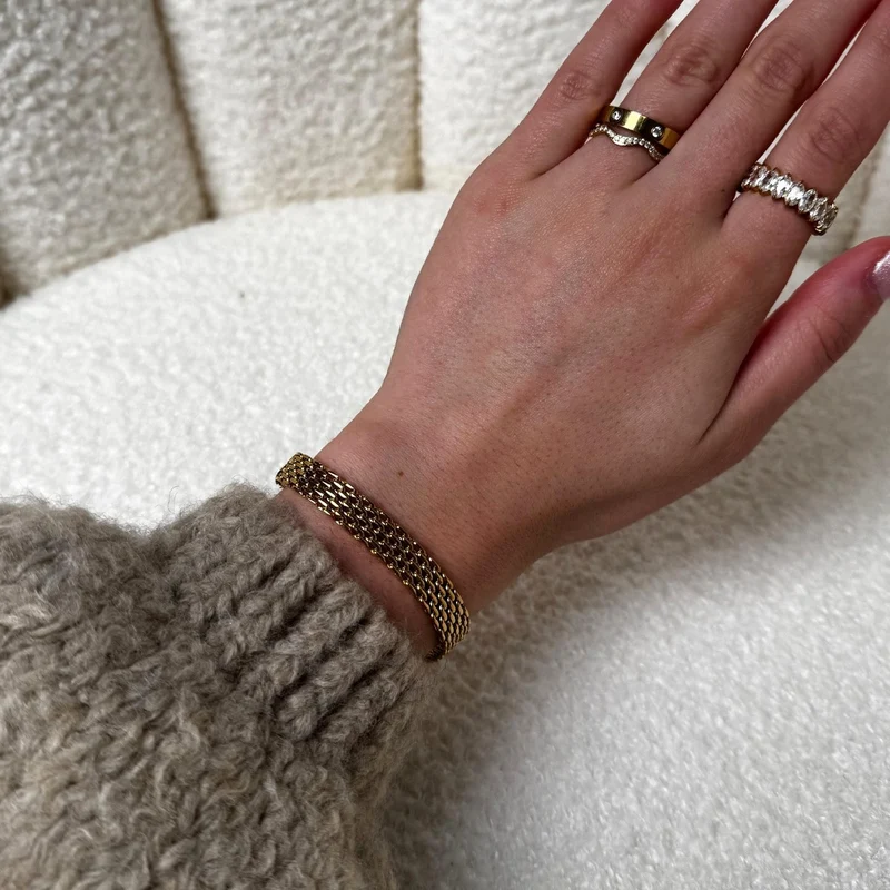 Mesh Armband | 18K vergoldet