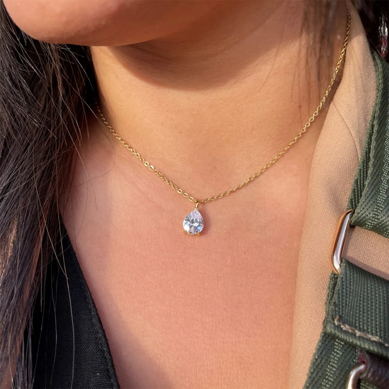 Teardrop Halskette | 18K vergoldet