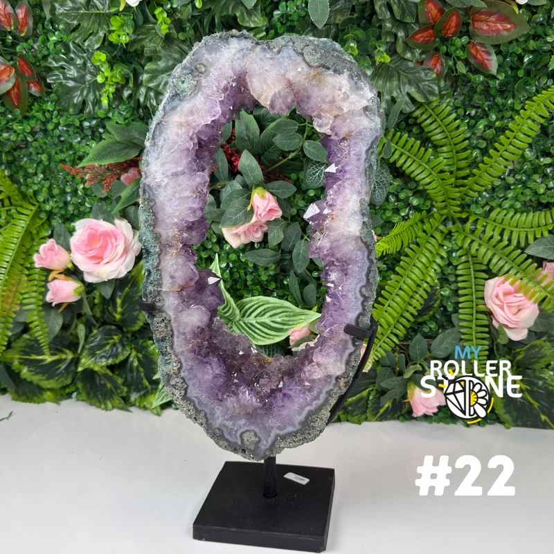 Amethystscheibe auf Drehständer Nr. 22