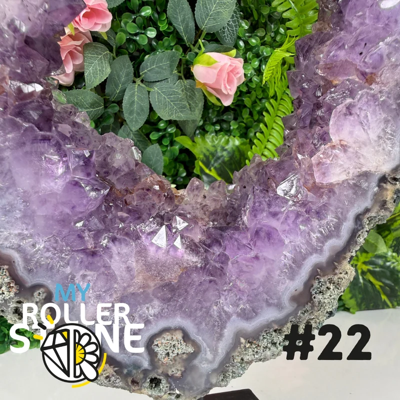 Amethystscheibe auf Drehständer Nr. 22