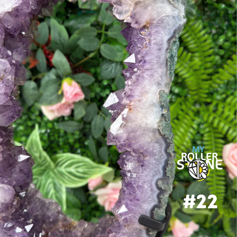 Amethystscheibe auf Drehständer Nr. 22