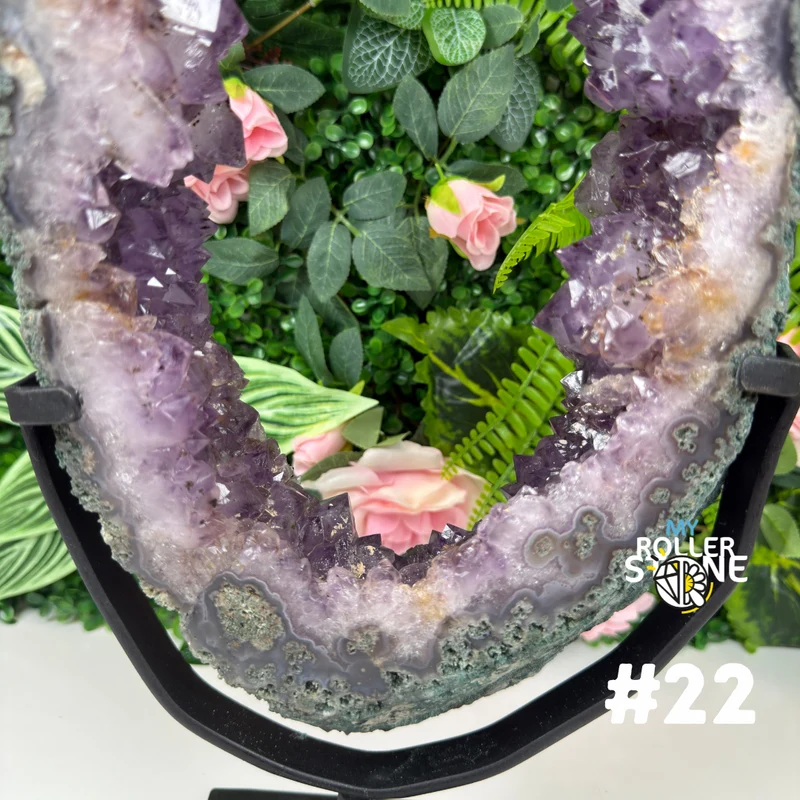 Amethystscheibe auf Drehständer Nr. 22