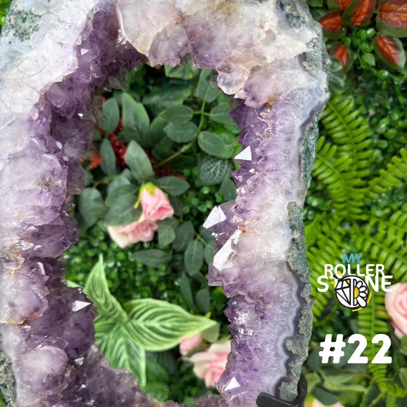 Amethystscheibe auf Drehständer Nr. 22