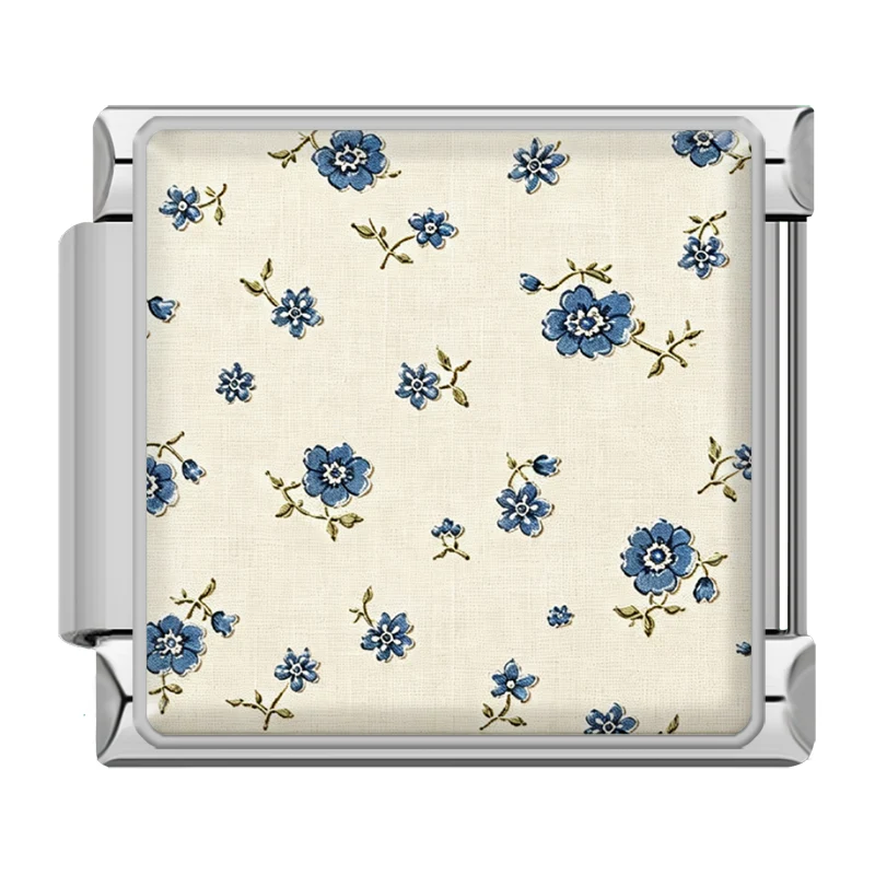 Blaue Blümchen Silber