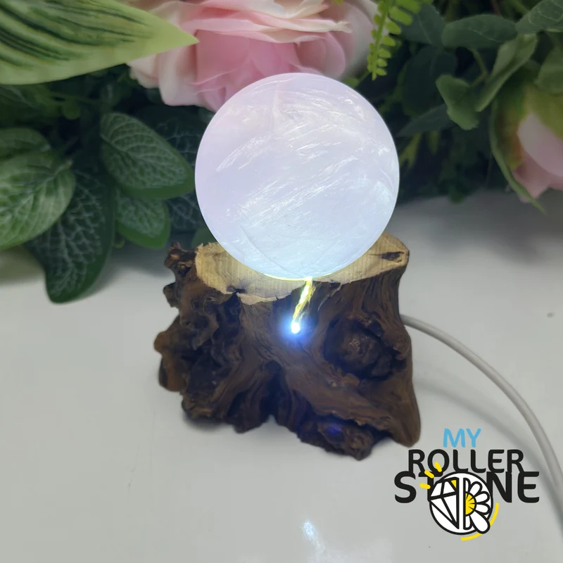 LED-Ständer aus Holz für Kugel