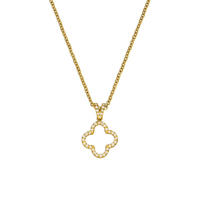 Bright Clover Kette | 18K vergoldet