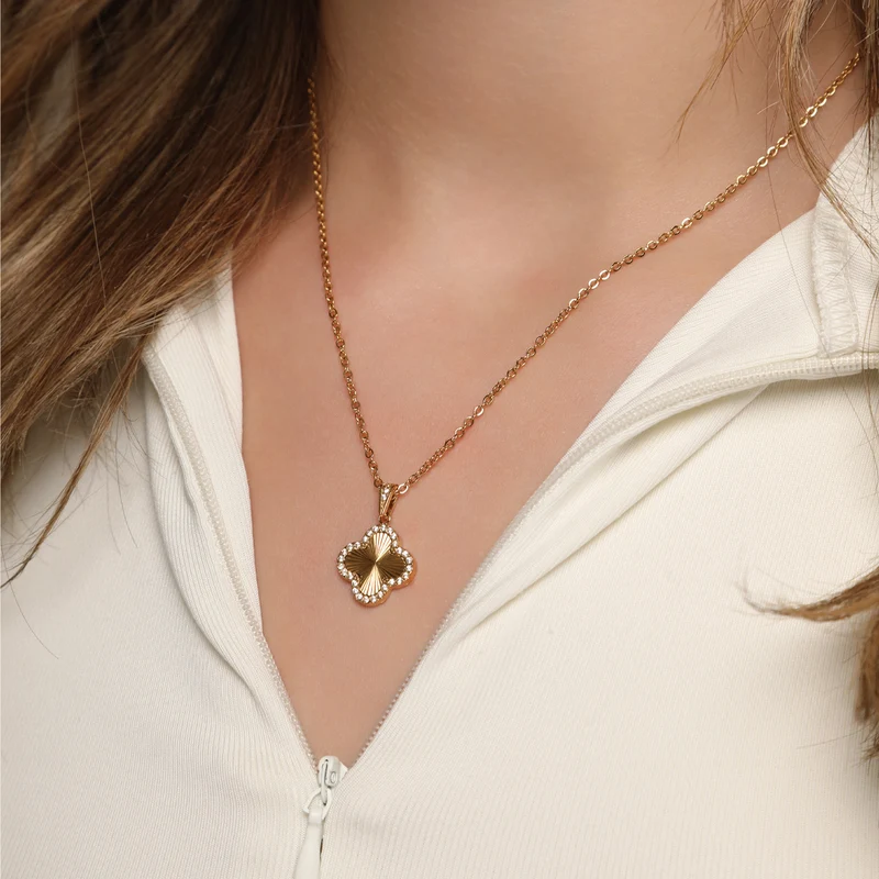 Glamour Clover Kette | 18K vergoldet