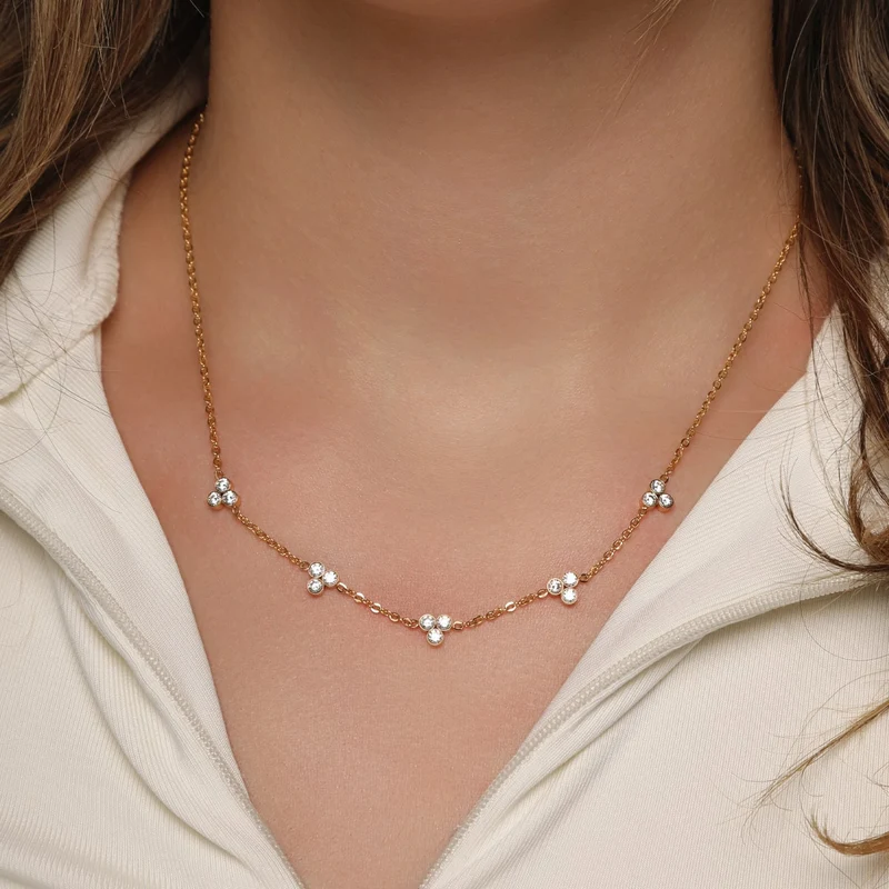 Cute Three Halskette | 18K vergoldet