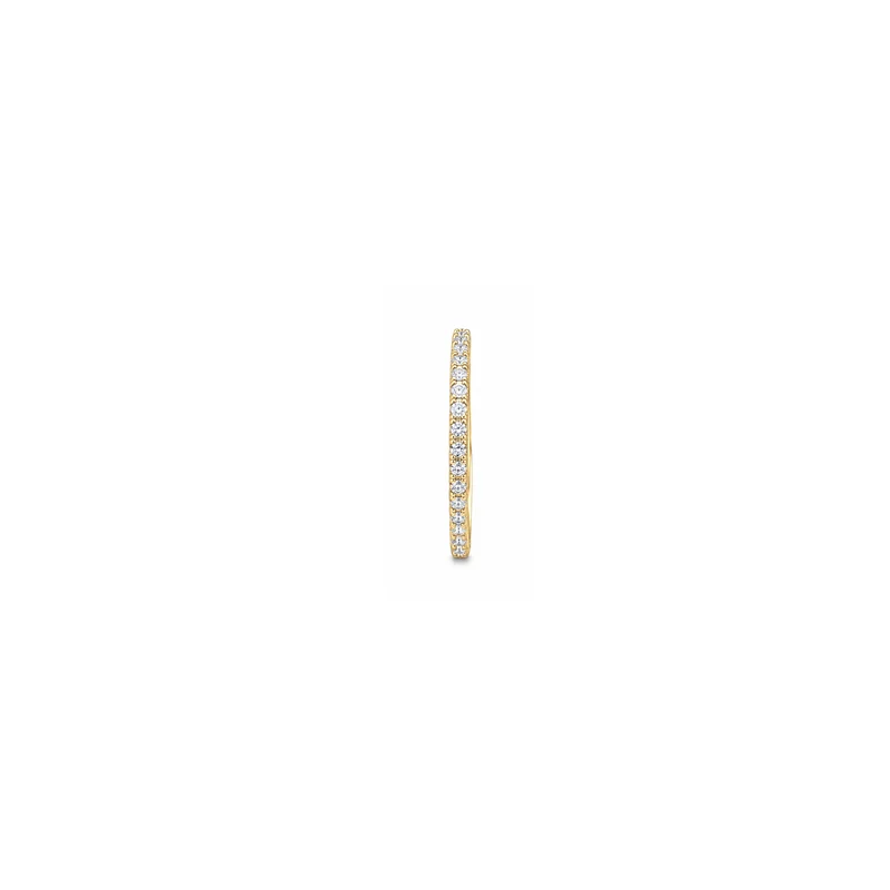 Gold Small CZ Half-Hoop Stud Earrings