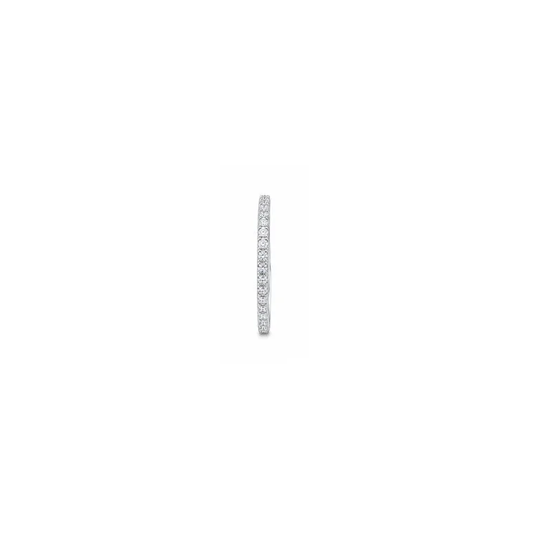 Silver Small CZ Half-Hoop Stud Earrings