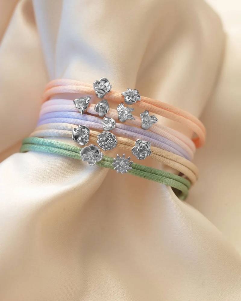 Geboortebloem Beads Armband - Zilver - Gepersonaliseerde Armband