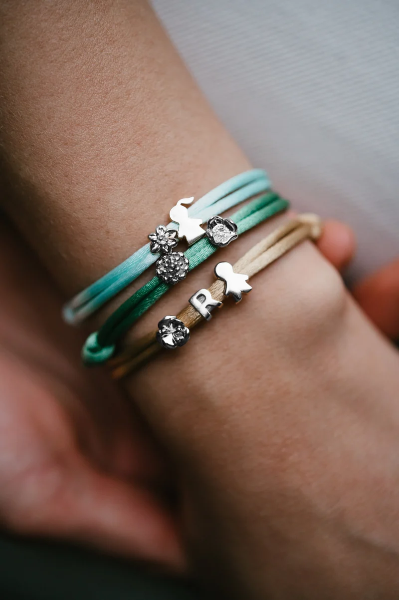 Geboortebloem Beads Armband - Zilver - Gepersonaliseerde Armband