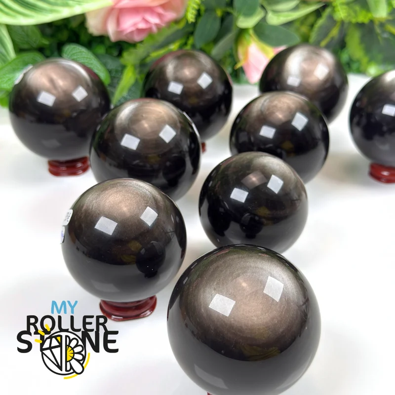 Silberne Obsidiankugel