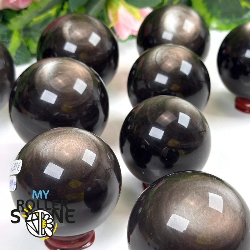 Silberne Obsidiankugel