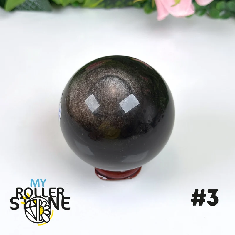 Silberne Obsidiankugel