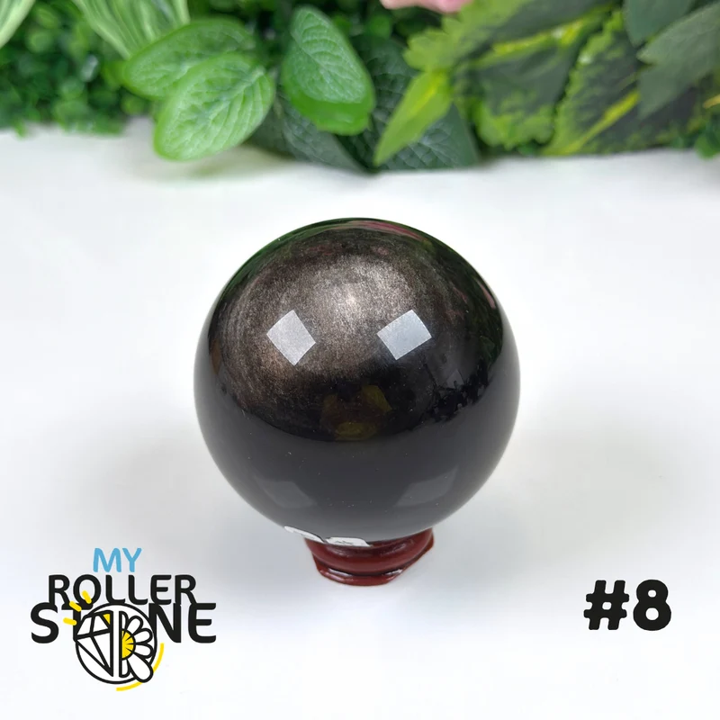 Silberne Obsidiankugel