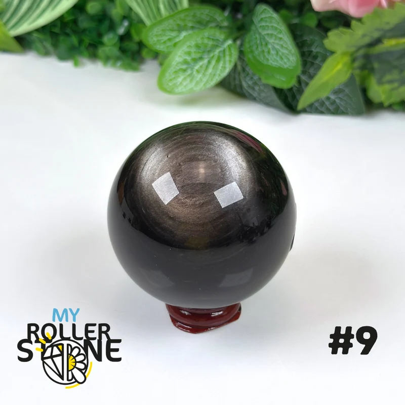 Silberne Obsidiankugel