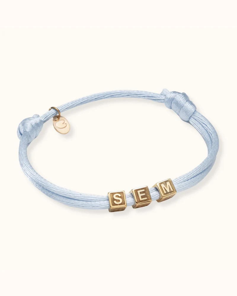 Herknopen Family Cube Armband - Goudkleurig staal - Gepersonaliseerde Armband