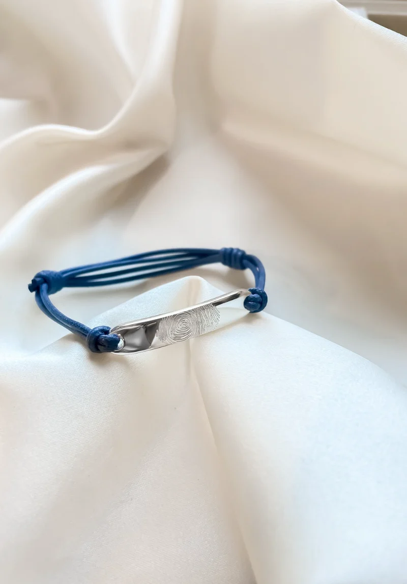 Herknopen Mannen Armband - Zilverkleurig staal - Gepersonaliseerde Heren Armband