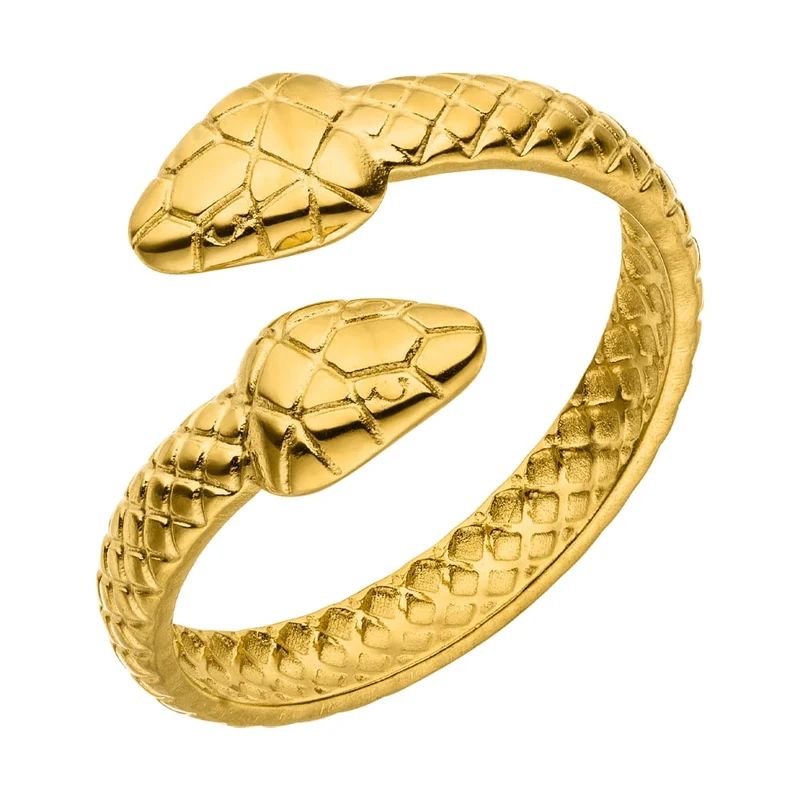 Twin Snakes Ring | 18K vergoldet