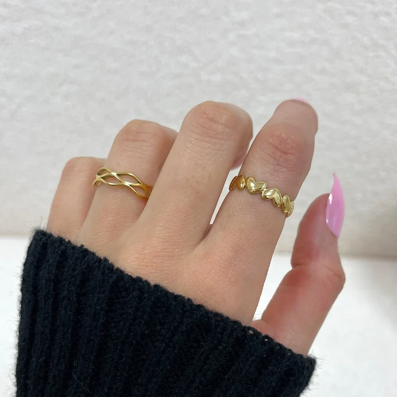 Smooth Heart Ring | 18K vergoldet
