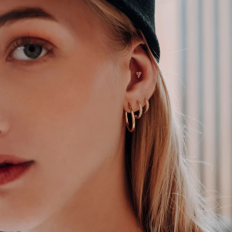 Basic Hoops - 14 K Massivgold