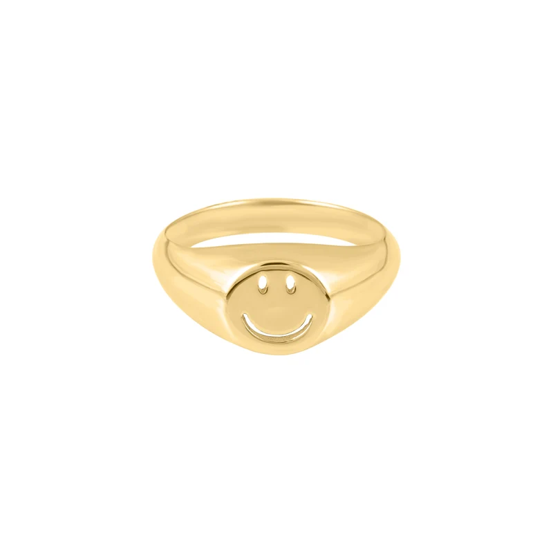 Happy Face Signet Ring