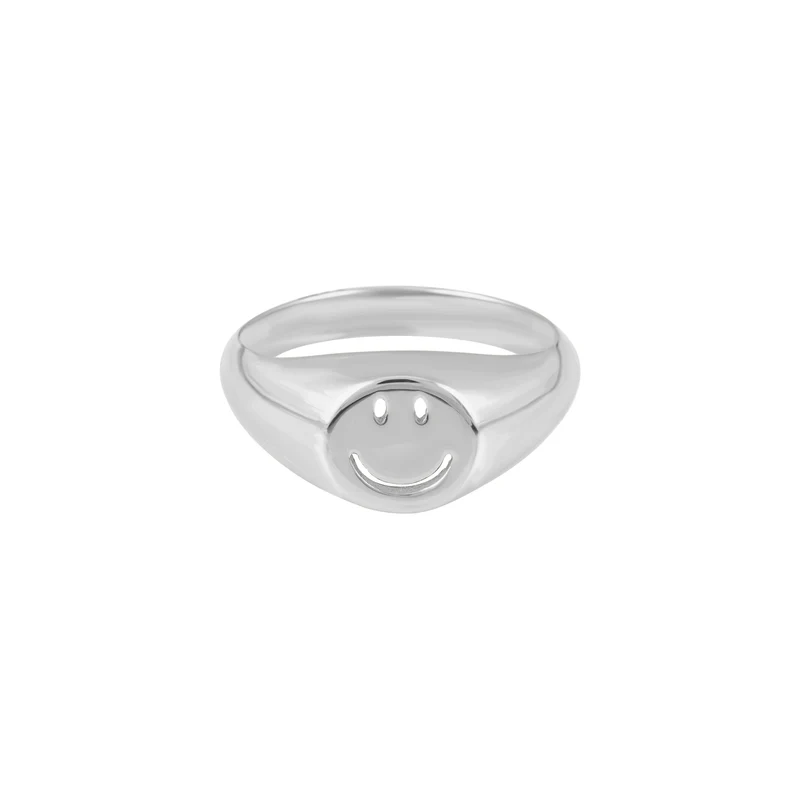 Happy Face Signet Ring