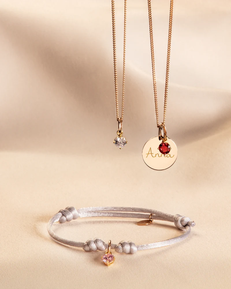 Geboortesteen Charm Armband - Verguld - Gepersonaliseerde Armband