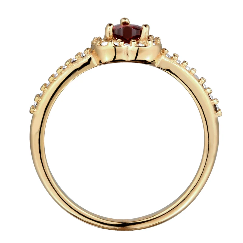 Ring Herz | Mit Kristallen von Swarovski® & Zirkonia (Rot)