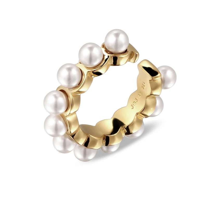 Earcuff | Mit Perlen von Swarovski® (Weiß)