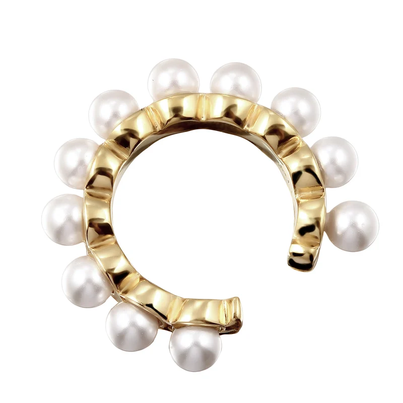Earcuff | Mit Perlen von Swarovski® (Weiß)