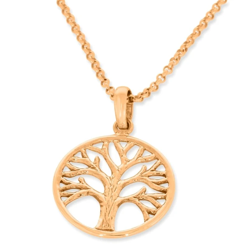 Damen Halskette Lebensbaum Kette roségold Baum des Lebens Schmuck Collier