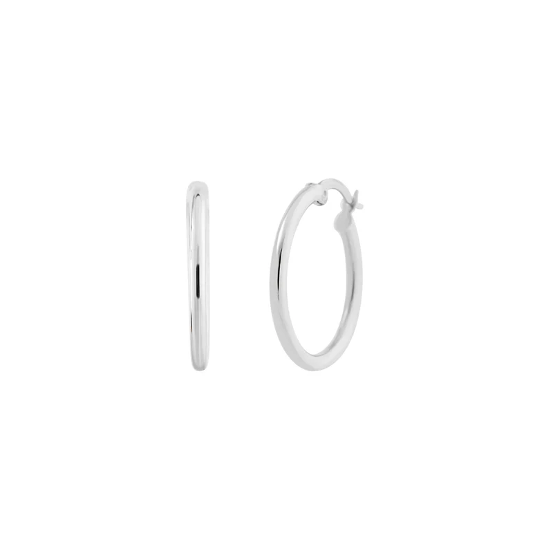 Basic Hoops - 14 K Weißgold