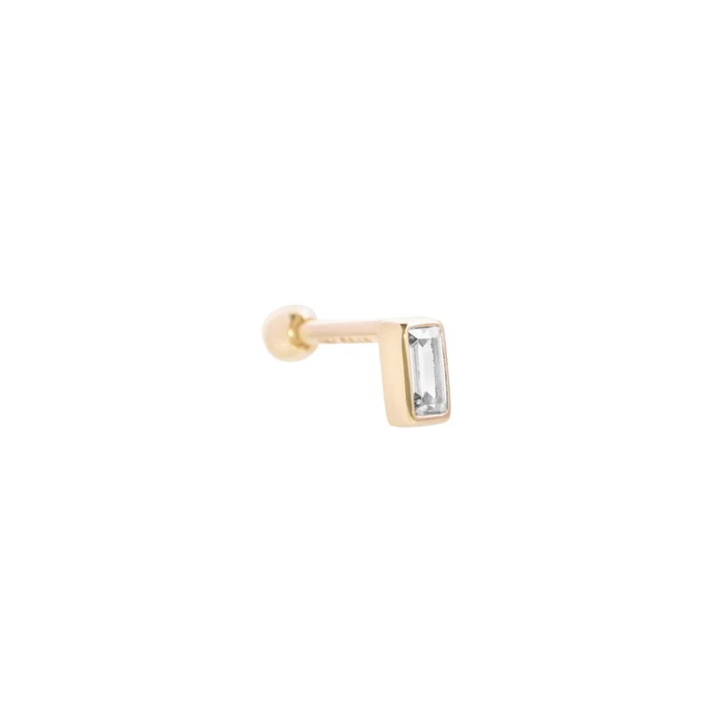 Baguette Piercing - 14 K Massivgold