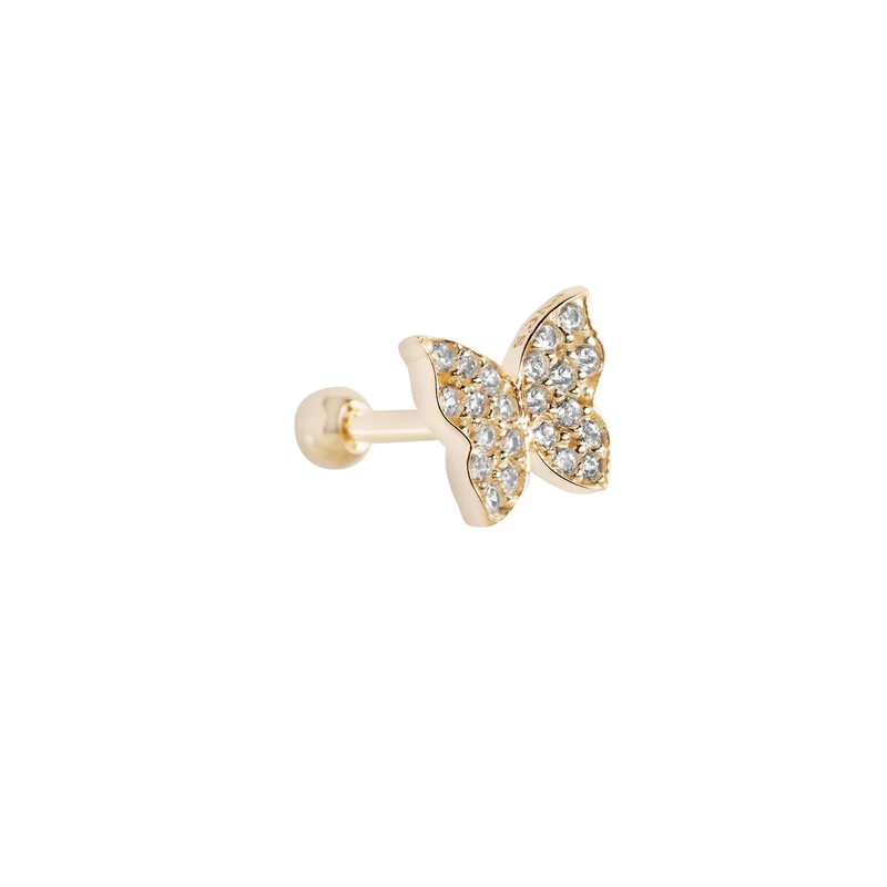 Papillon Piercing - 14 K Massivgold