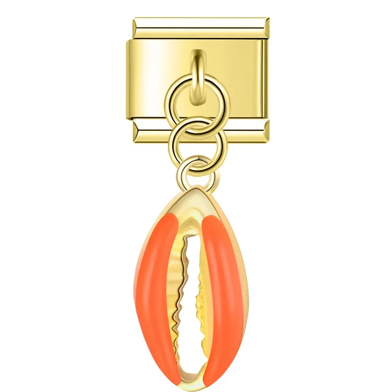 Anhänger Muschel orange