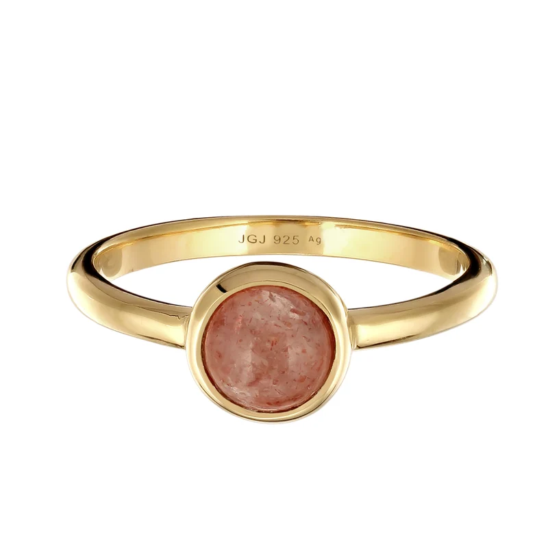 Solitär-Ring | Feldspat (Orange)