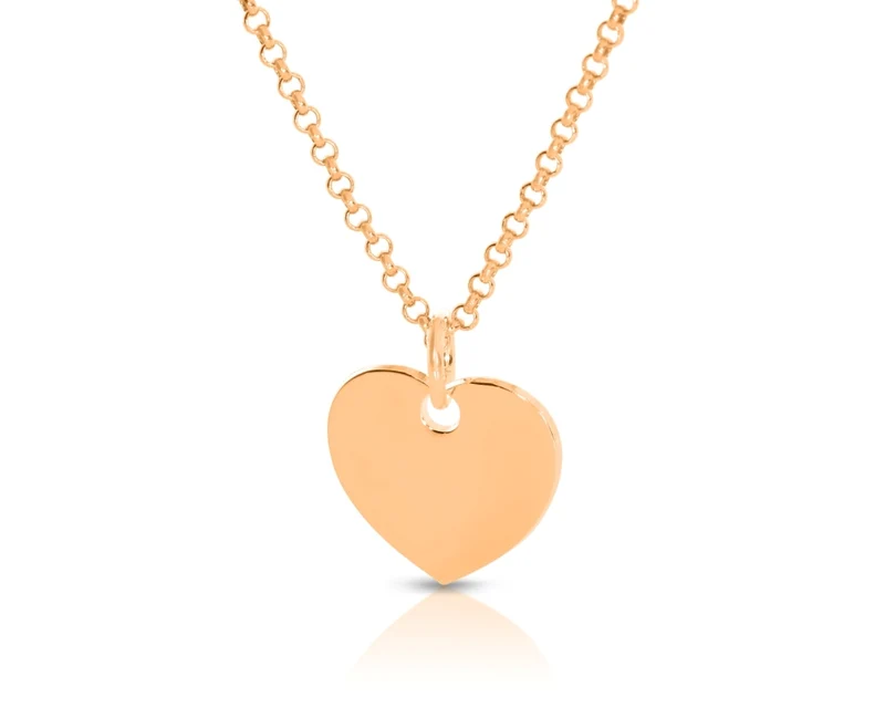 rosévergoldete Herzkette Anhänger Herz Gravur Damenschmuck Geschenk