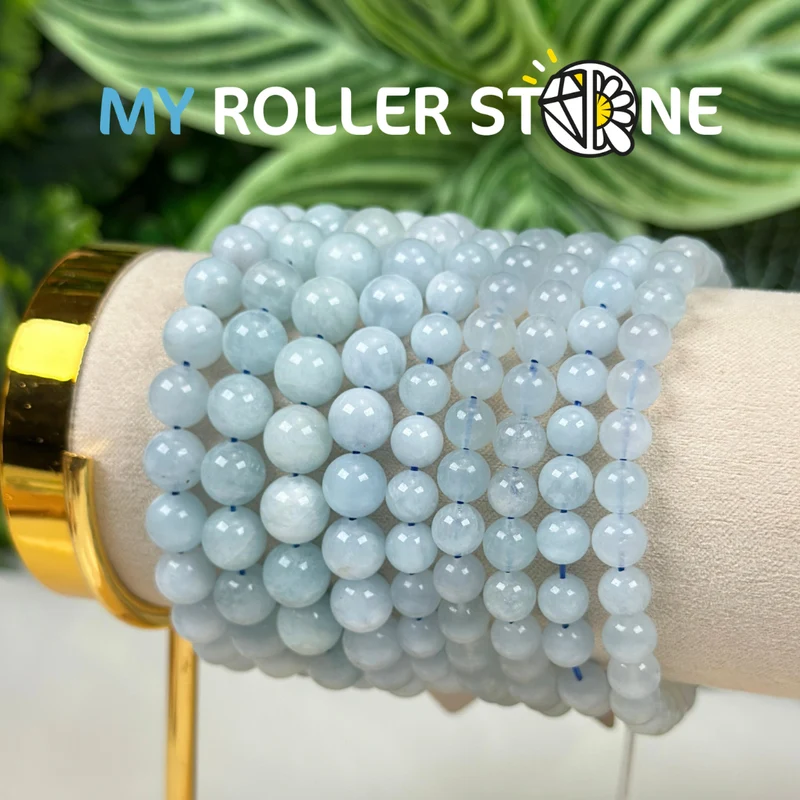Aquamarin-Armband 4A