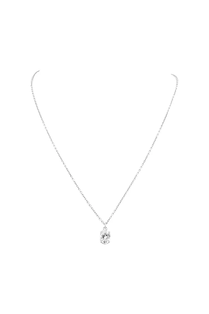 Brilliant Oval Pendant Necklace
