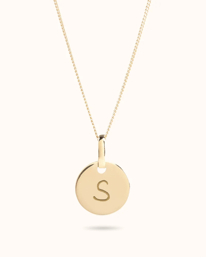 14k Mini Coin Ketting - Gepersonaliseerde Ketting
