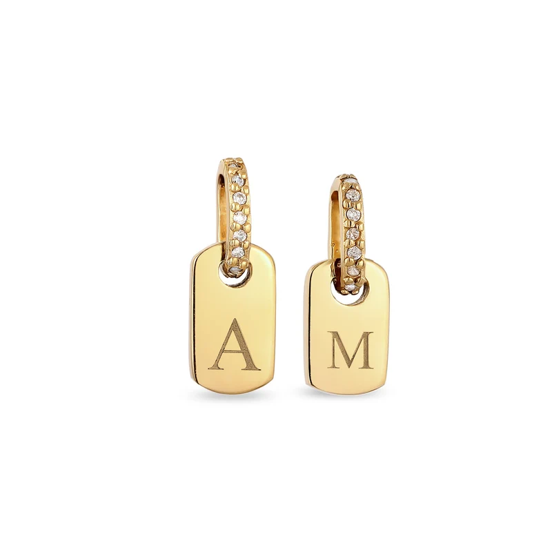 Anhänger Set Gravur | Zirkonia (Weiß)