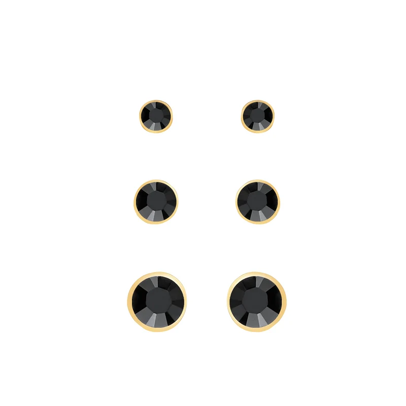 Ohrstecker | Kristall ( Schwarz )