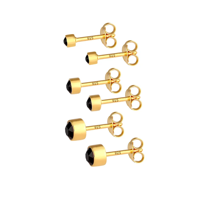 Ohrstecker | Kristall ( Schwarz )